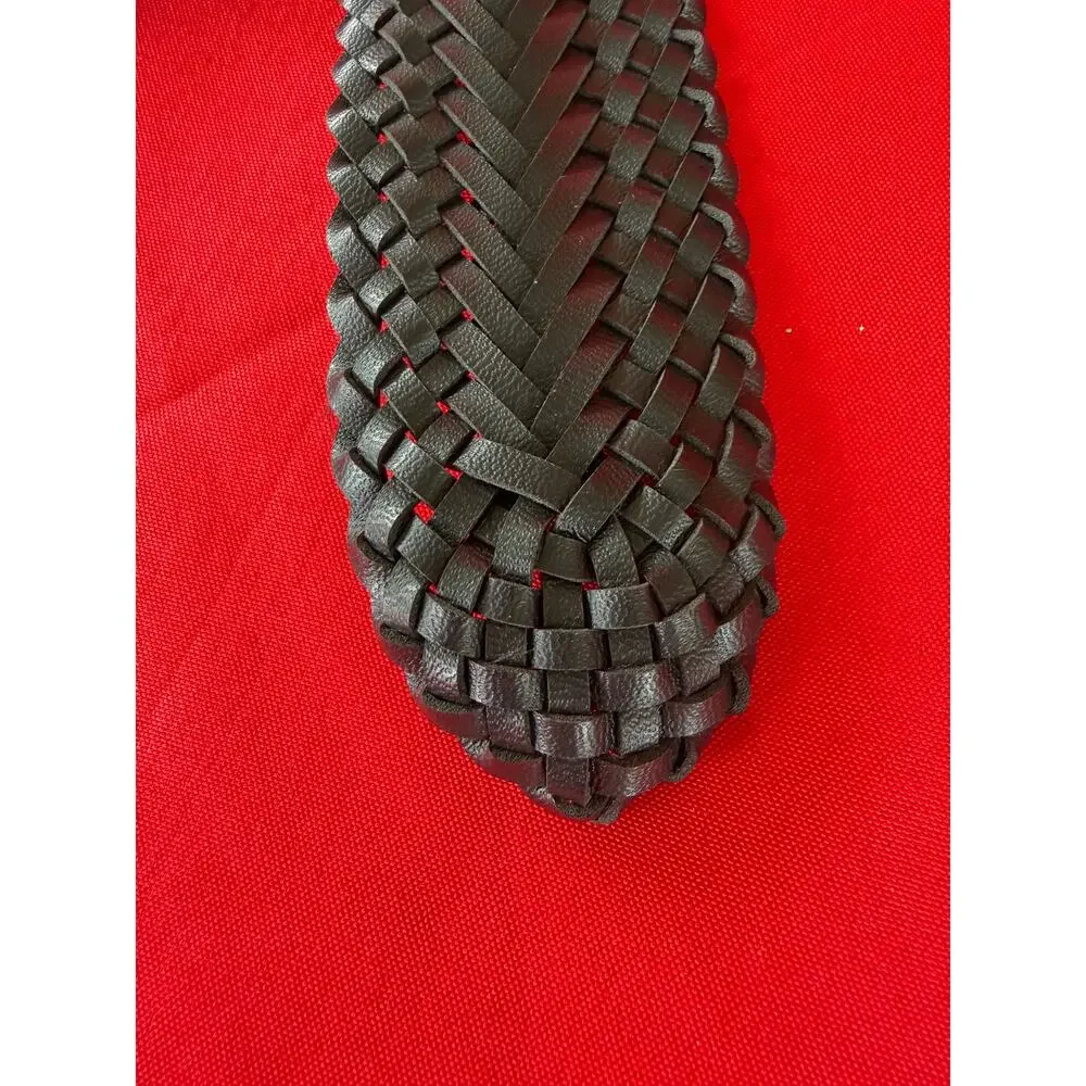 Boho Casual Adjustable Black Woven/Braided Belt Festival Classic Minimalist